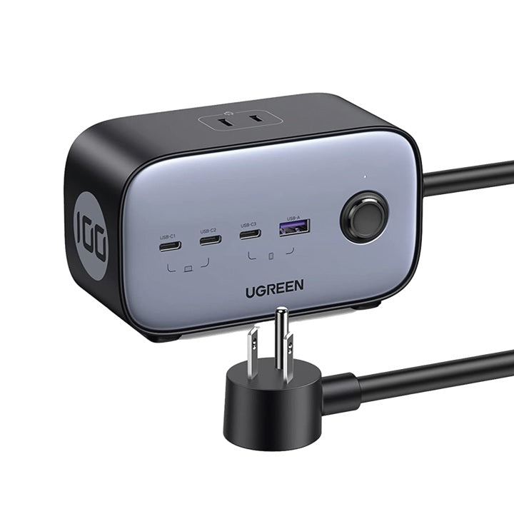 Cargador de Escritorio y Tomacorriente Múltiple | 3 Puertos USB-C | 1 Puertos USB-A