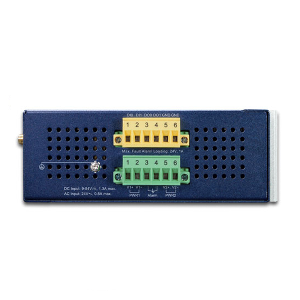 (LoRa) Gateway Industrial LoRaWAN con 5 puertos 10/100/1000T, Banda de 902 a 928 MHz, Con 2 Entradas y Salidas Digitales