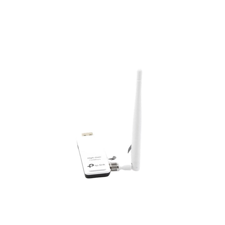 Adaptador USB inalámbrico de alta ganancia N 150 Mbps 2.4 GHz con 1 antena desmontable de 4dBi