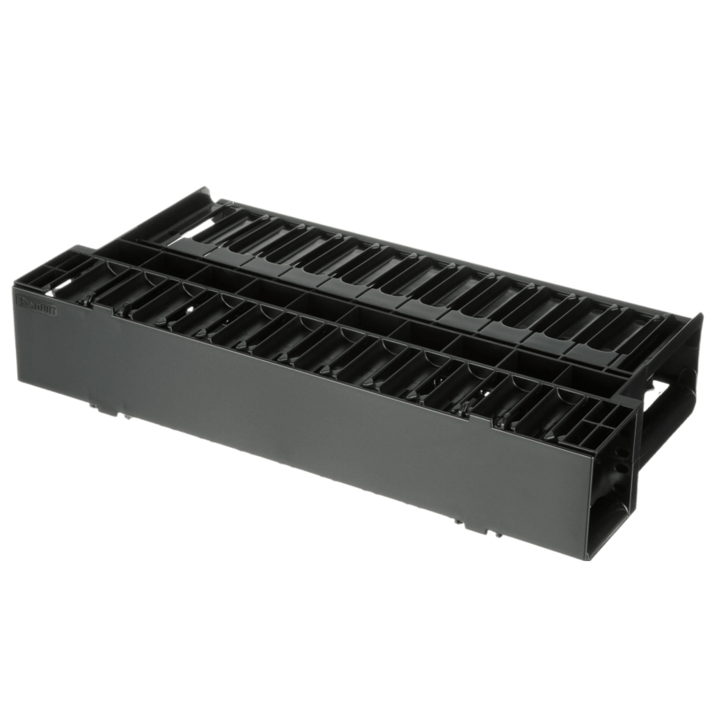 Organizador de Cables Horizontal NetManager, Doble (Frontal y Posterior), Para Rack de 19in, 2UR