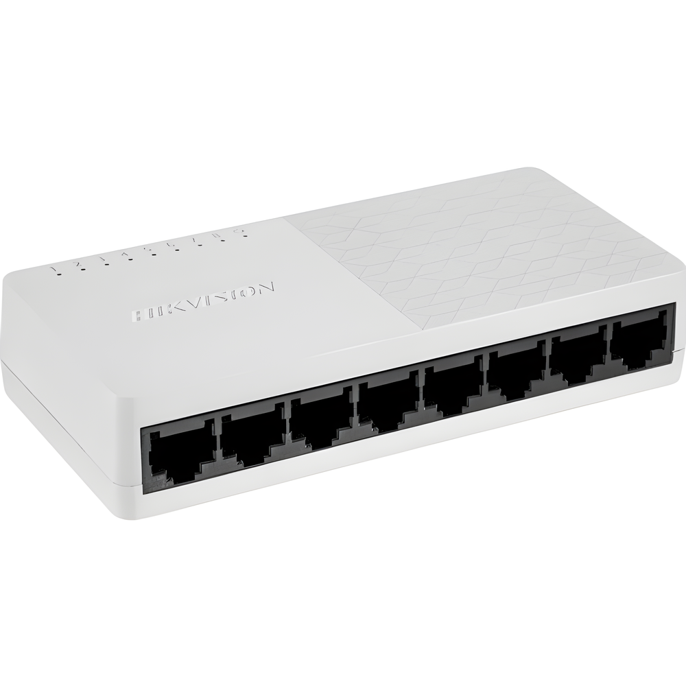 Switch No Administrable de Escritorio de 8 Puertos / Fast Ethernet 10 / 100 Mbps / Diseño Compacto y Estetico