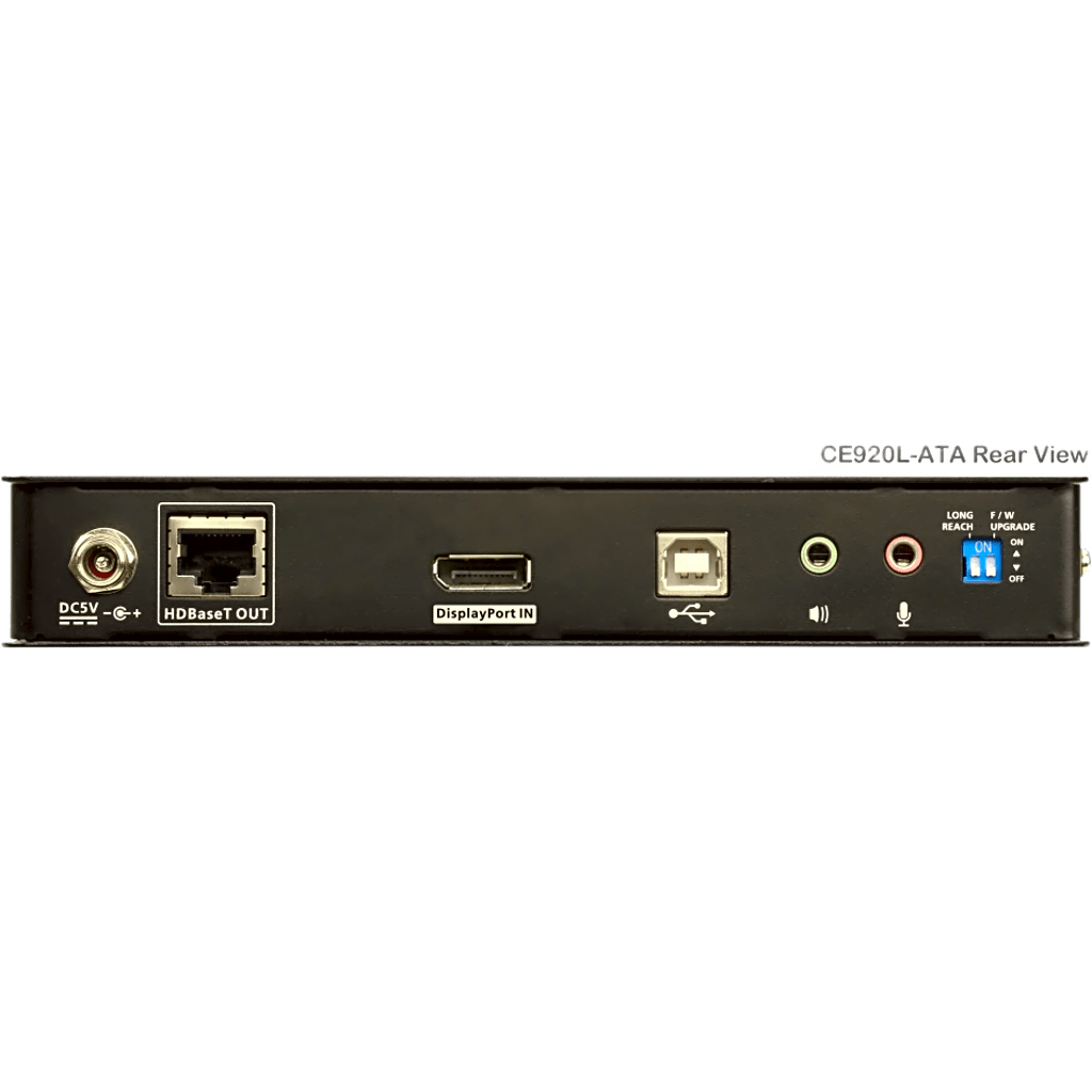 Extensor KVM USB DisplayPort HDBaseT 2.0 | 4K @ 100 m (328.1 ft) | 1080p @ 150 m (492.1 ft) | Cable Único Cat 6 / 6a | USB 2.0 Full Speed | Audio Estéreo 2 Canales | RS-232 / Ethernet | HDCP / EDID Buffer
