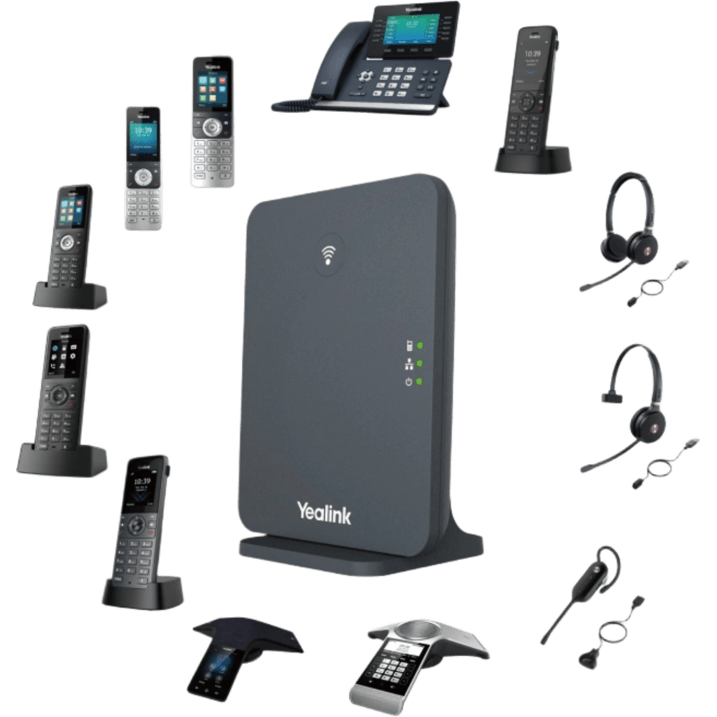 Estación Base DECT IP Yealink W70B de Alto Rendimiento para Telefonía Inalámbrica Empresarial