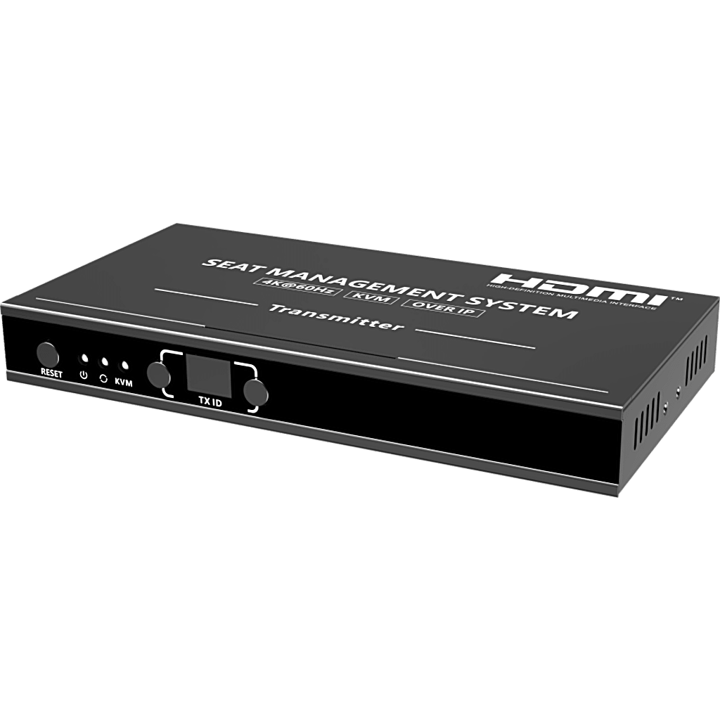 Transmisor KVM por IP | 4K@60Hz | 120 m con PoE | Loop-out | Multiview y Videowall | HDMI 2.0 | USB 2.0 | Metálico