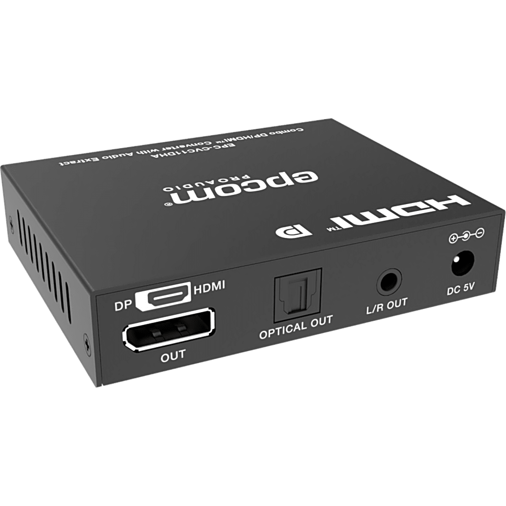 Extensor de Video DP y HDMI | Convertidor Combo DisplayPort / HDMI | Extracción de Audio | Hasta 8K30 | 4K120 | HDCP 2.3 | Múltiples Formatos de Audio | HDR10