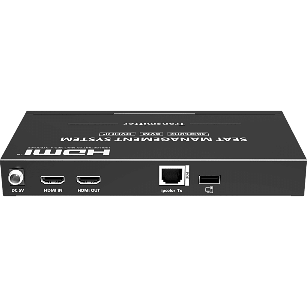 Transmisor KVM por IP | 4K@60Hz | 120 m con PoE | Loop-out | Multiview y Videowall | HDMI 2.0 | USB 2.0 | Metálico