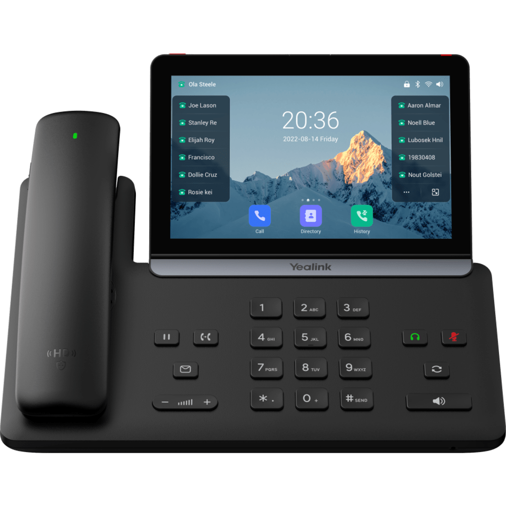Teléfono IP Yealink SIP-T88W Pro con Pantalla Táctil de 7 Pulgadas y Auricular Inalámbrico Bluetooth con Wi-Fi 6 Integrado