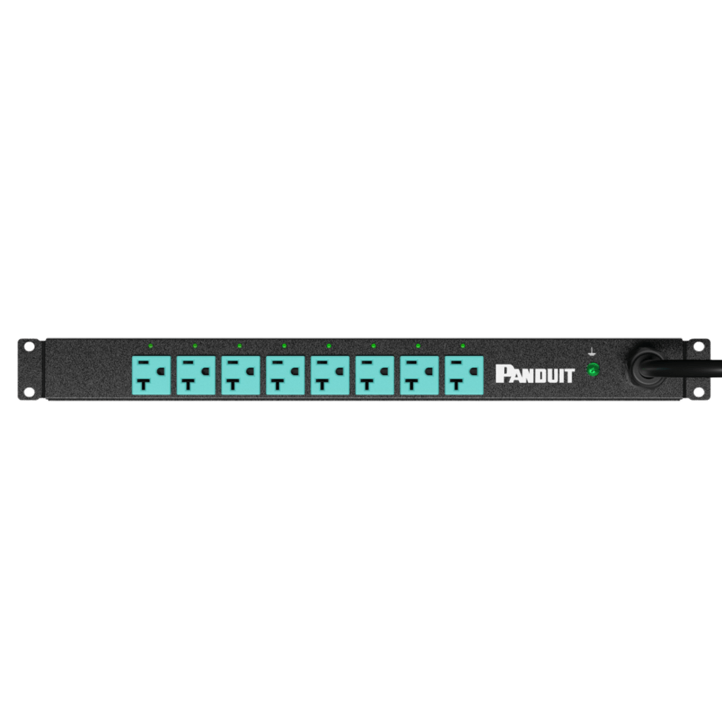 PDU EL2P Switchable y Monitoreable (MS), para Distribución de Energía, Enchufe de Entrada NEMA L5-20P, Con 8 Salidas 5-20R, Horizontal 19in, 120 Vca, 20 Amp, 1 UR