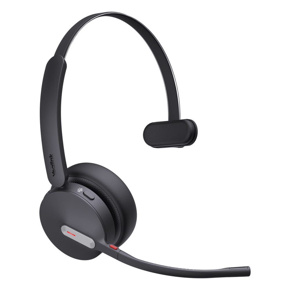 Auriculares mono Yealink BH70 MS Edition/Bluetooth 5.3 con adaptador USB-C y A/35 horas de conversación/Cancelación de ruido con 3 micrófonos