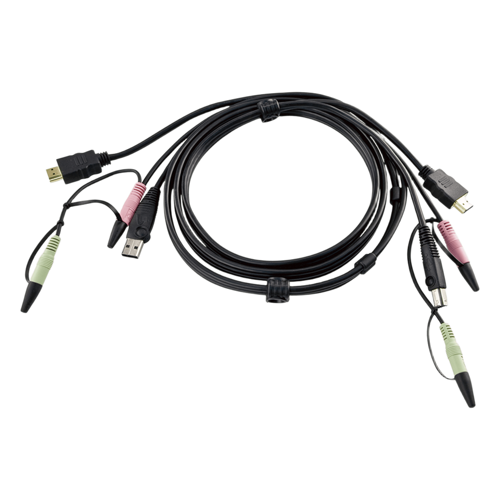Cable KVM USB HDMI | Audio | 1.8m | Conexión de PC a Conmutador KVM | Compatible con Conmutadores ATEN