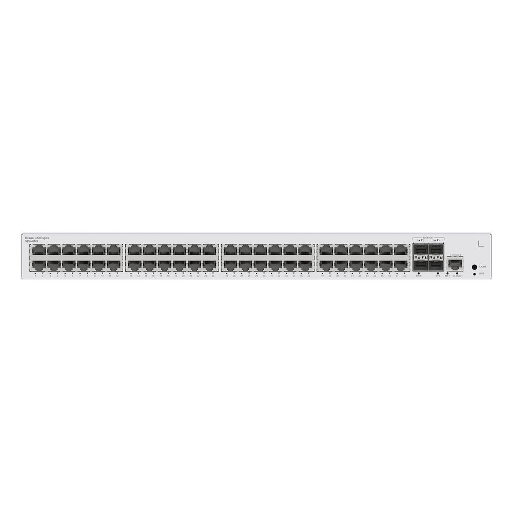 Switch de Distribución/Core Gigabit Administrable Capa 3 / 48 puertos 10/100/1000 Mbps / 4 Puertos 10GE SFP+ Uplink / ERPS / Rutas Estáticas / iStack / Administración Nube Gratis