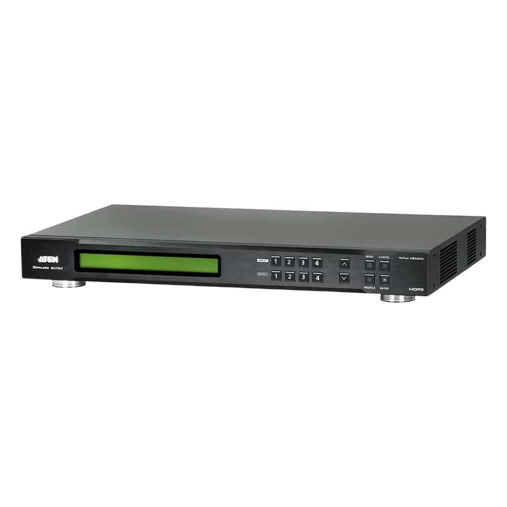 SWITCH DE MATRIZ HDMI | 4X4 | CON ESCALADOR | COMPATIBLE CON VIDEOWALL | Seamless Switch™ | IR | RS-232 | ETHERNET