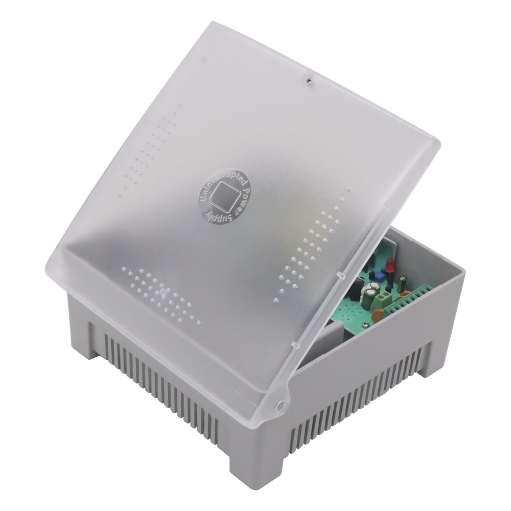 Fuente de Poder con Gabinete de 4 Salidas de 11 - 15 Vcc / 5 Amper / Voltaje de Entrada: 96 - 264 Vca / Soporta Protección contra Sobrecorriente de Salida, Protección contra Cortocircuito / Led Indicador