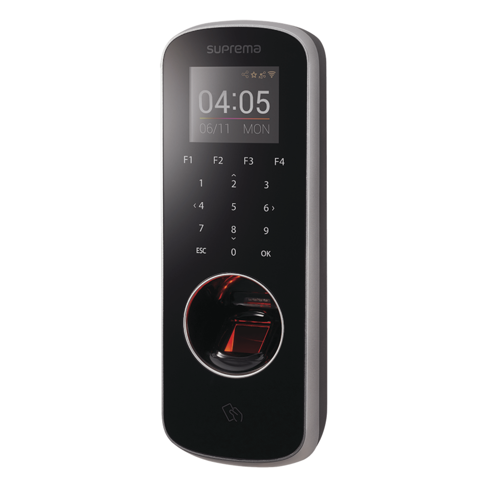 BioStation L2 Lector de Huella Delgado con Teclado Touch y Lector 13.56 MHz MIFARE®/ NFC /DESFire/DESFire EV1/ Felica