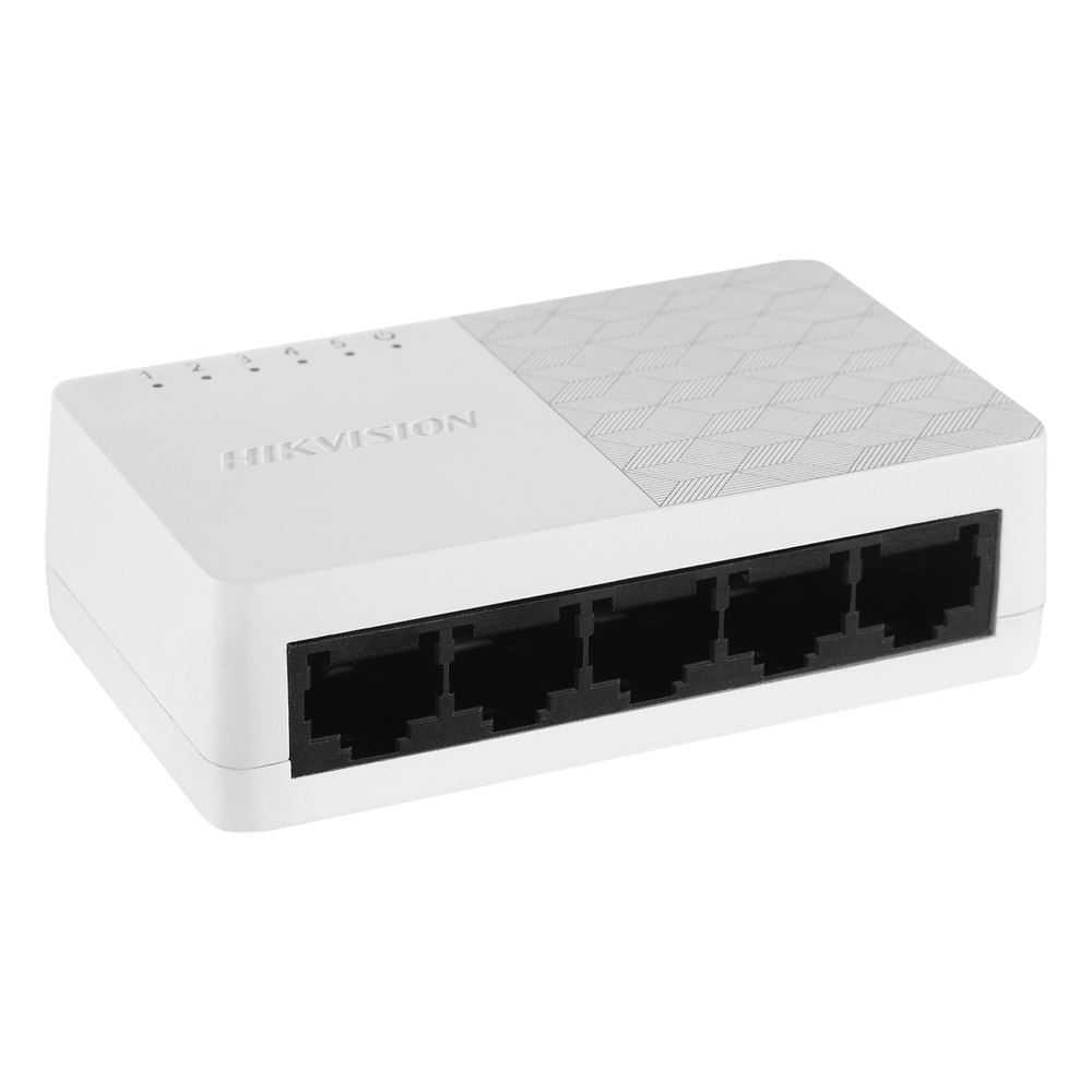 Switch No Administrable de 5 Puertos para Escritorio / Fast Ethernet 10 / 100 Mbps / Diseño Compacto y Estetico