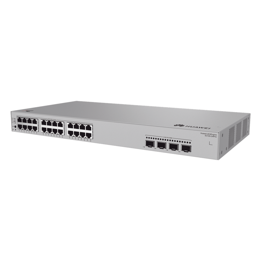 Switch de Acceso Gigabit Administrable PoE Capa 2+ / 24 puertos 10/100/1000 Mbps (PoE) / 4 Puertos 2.5GE SFP Uplink / ERPS / Rutas Estáticas / PoE Perpetuo / 400 W / Administración Nube Gratis