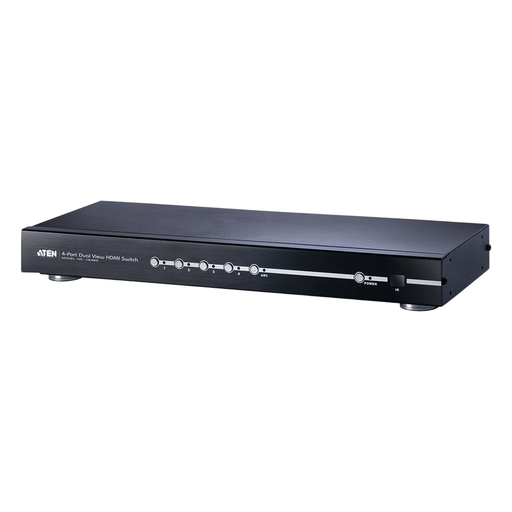 Switch HDMI de 4 puertos con salida dual