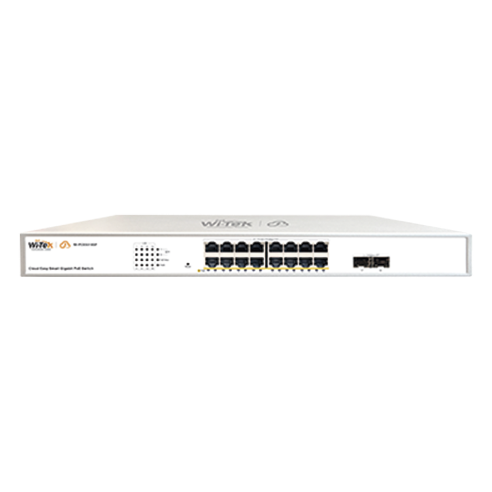Switch Administrable PoE / 16 puertos PoE af/at Gigabit / 2 x SFP Gigabit / Administración Cloud Gratuita / Presupuesto 240 W