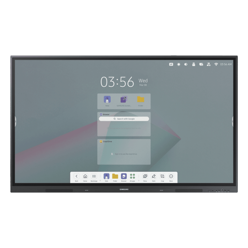 Pantalla Interactiva 65" / Resolución 4K UHD (3840x2160) / Táctil IR / Brillo 400 nits / Android 13 / WiFi 5 y Bluetooth 5.2 / Compatible VESA 600x400