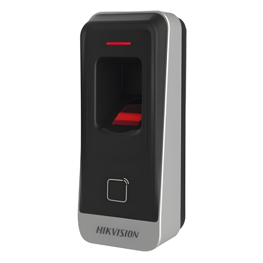 Lector esclavo MIFARE IP65 / Huella Digital / Lector de Tarjetas de Proximidad MiFare / RS-485 / Interior y Exterior / Requiere Panel de Control de Acceso Serie DS-K26 y DS-K27