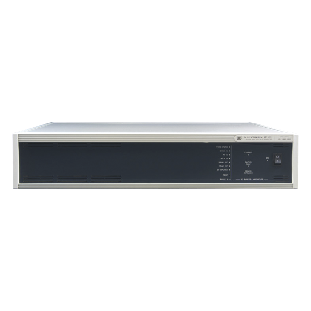 (1361) ETAPA DE POTENCIA DIGITAL 1x500W 100V MILLENNIUM IP CON CONECTIVIDAD IP LAN, SUPERVISON, CALIDAD DE SONIDO HQ PARA 1 ZONA, EN FORMATO RACK 2U