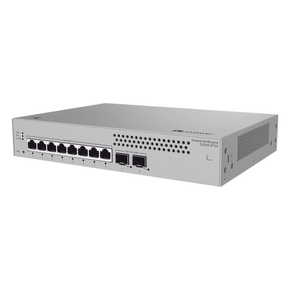 Switch de Acceso Gigabit Administrable Capa 2 / 8 puertos 10/100/1000 Mbps / 2 Puertos 10GE SFP Uplink / ERPS / IMGP Snooping / DHCP Snooping / Administración Nube Gratis