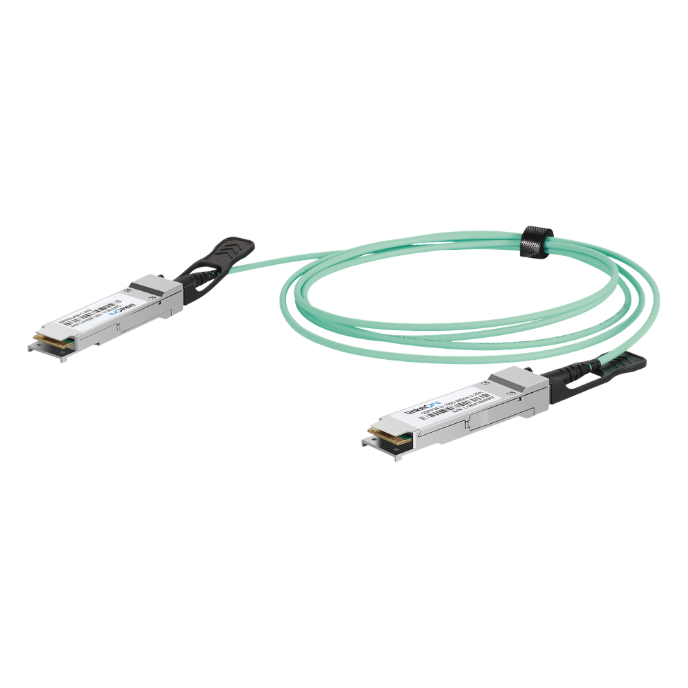Cable AOC QSFP28 de 100 Gbps a 100 Gbps / Cable de fibra óptica Activo / Longitud: 1 metro