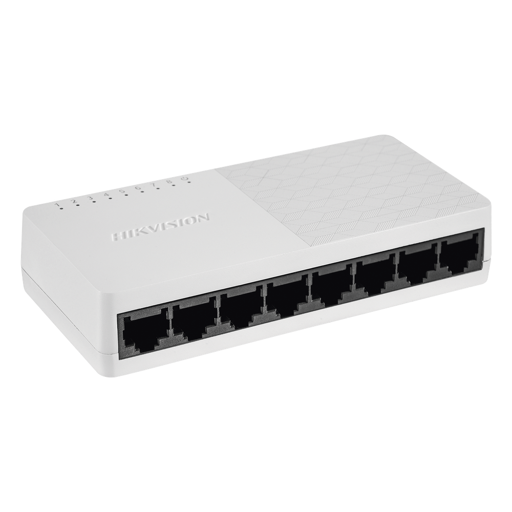Switch No Administrable de Escritorio de 8 Puertos / Fast Ethernet 10 / 100 Mbps / Diseño Compacto y Estetico