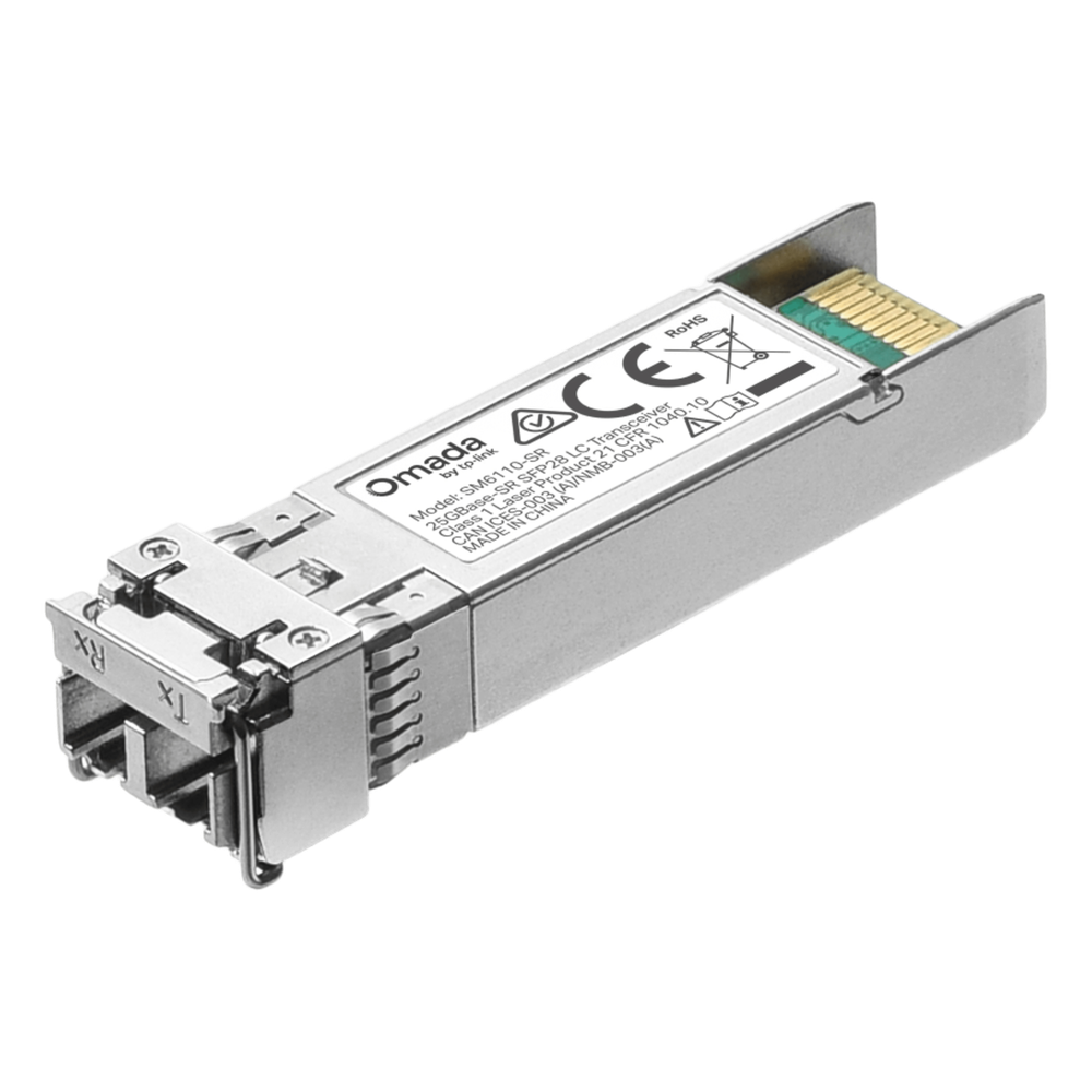 Transceptor Omada SFP28 / 25GBASE-LR / 850 nm / Monomodo / LC Dúplex / 100 m / DDM / Hot-Swappable / Bajo Consumo 1.2 W / Compatible MSA