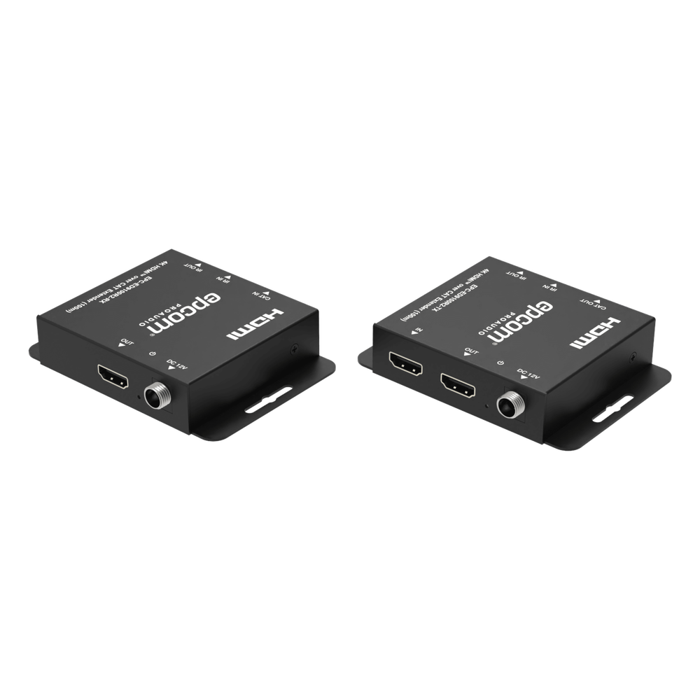 Kit Extensor HDMI | 4K30 hasta 100m | Cat6 | Transmisión sin Compresión | Soporta PoC Bidireccional | EDID y Audio 5.1CH