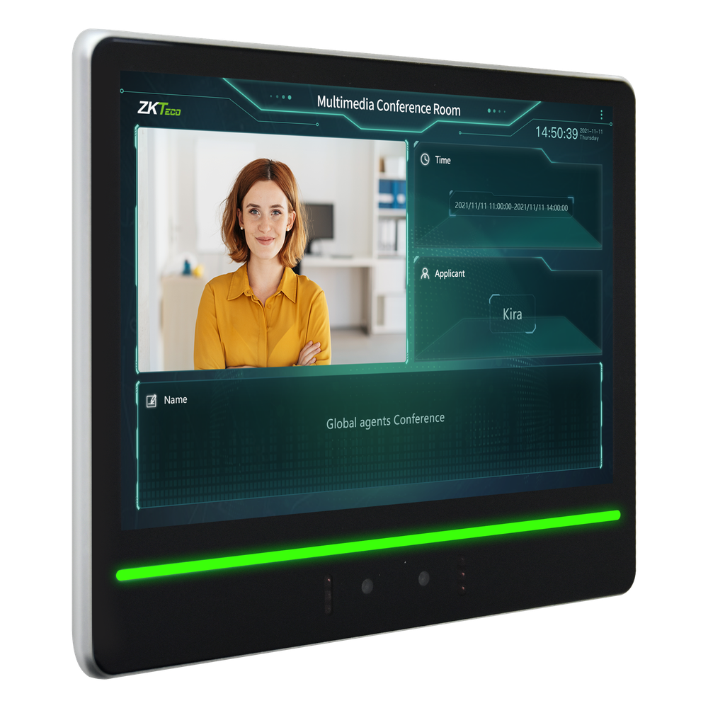 Terminal de Verificación Facial / Pantalla Táctil 10.1" / Autenticación Dual Rostro-Tarjeta / Cámara Binocular 2MP WDR / Capacidad 10,000 Rostros / WiFi 2.4 GHz / Android 7.1