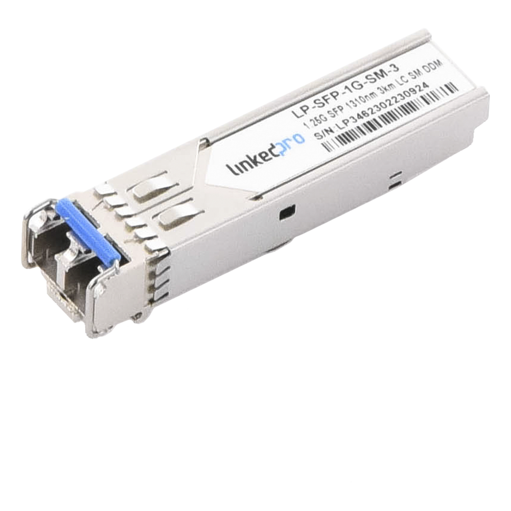 Transceptor Óptico SFP (Mini-Gbic) / Monomodo 1310 nm / 1.25 Gbps / 1000BASE / Conectores LC/UPC Dúplex / DDM / Hasta 3 km