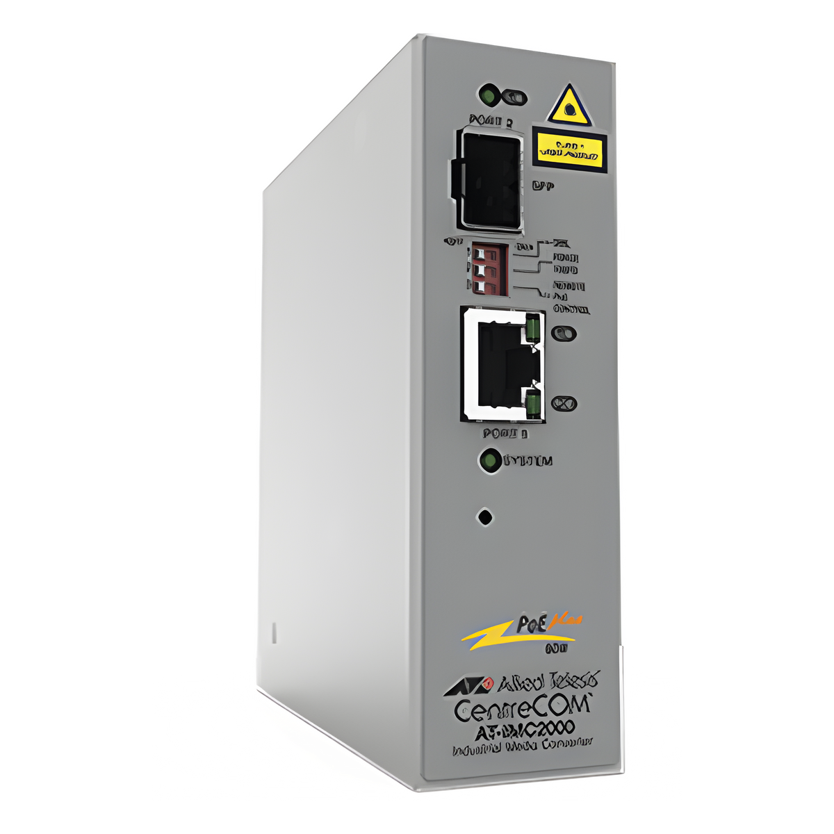 Convertidor de medios industrial PoE+ de 10/100/1000 RJ45 Gigabit - 100X/1000X SFP
