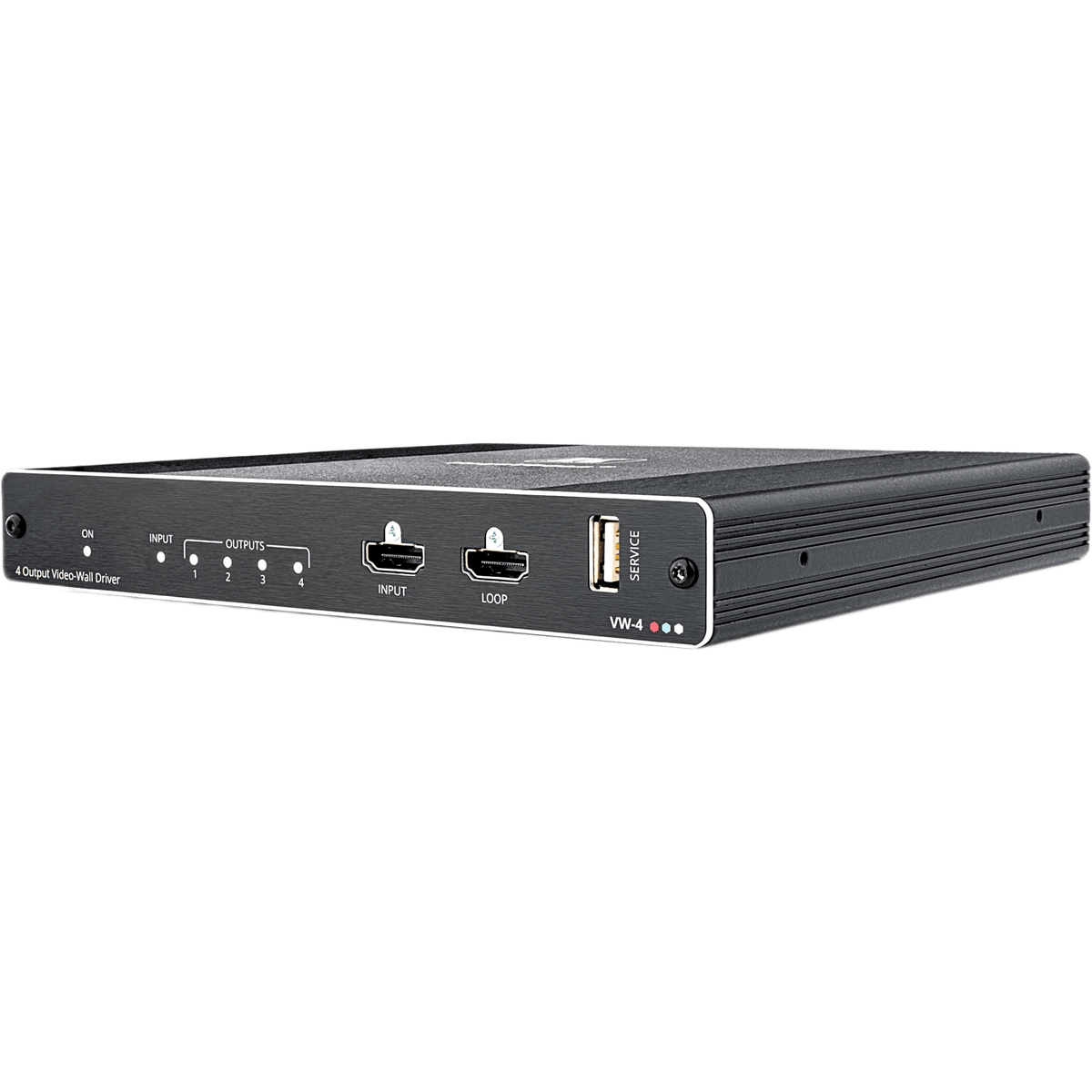 Controlador de Video Wall | 4 Salidas HDMI | 1 Entrada HDMI | 1 Salida HDMI Loop | Resolución Máxima de Entrada 4K@60Hz (4:4:4) | Resolución de Salida 1080p | HDCP 2.2 y 1.4 | Escalable hasta 64 Pantallas | Configuración v&iacu