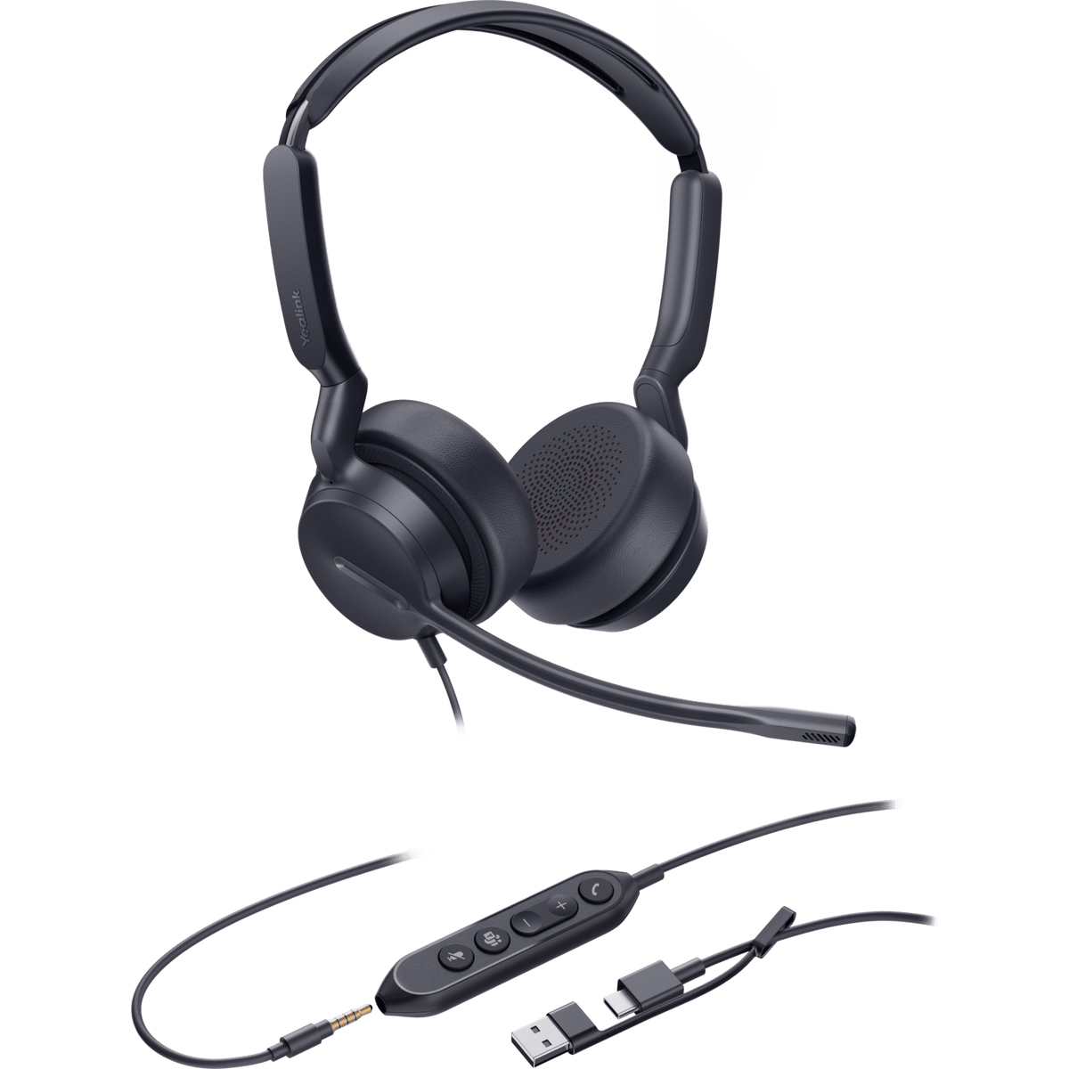 Audífonos Yealink UH42 SE Dual USB C/A con Cancelación de Ruido por IA para Llamadas y Videoconferencias