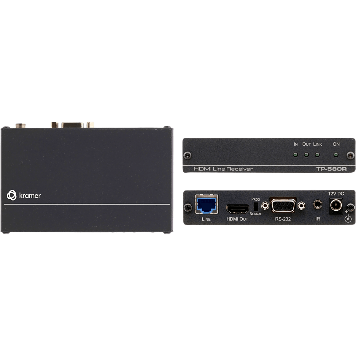 Receptor HDBaseT | 4K60 4:2:0 | HDMI 2.0 HDCP 2.2 | RS-232 Bidireccional | IR Bidireccional | Extensión 40 m (130 ft) 4K | 70 m (230 ft) Full HD | I-EDIDPro™ | Gabinete DigiTOOLS®