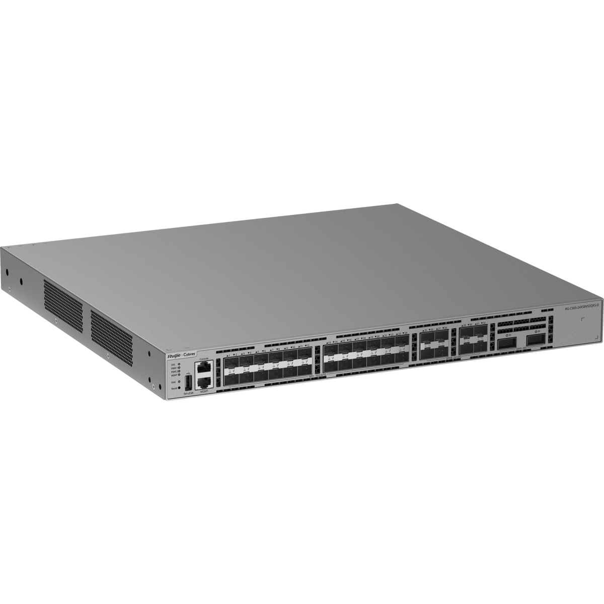 Switch 10G / 24 Puertos SFP+ 1G/2.5G/10G / 8 Puertos SFP28 10G/25G / 2 Puertos QSFP+ 40G / Capacidad 1040 Gbps / Reenvío 773.76 Mpps / CPU Quad Core ARMv8 Cortex-A72 / 4 GB SDRAM / 64 Mbit Buffer / Línea Cybrey