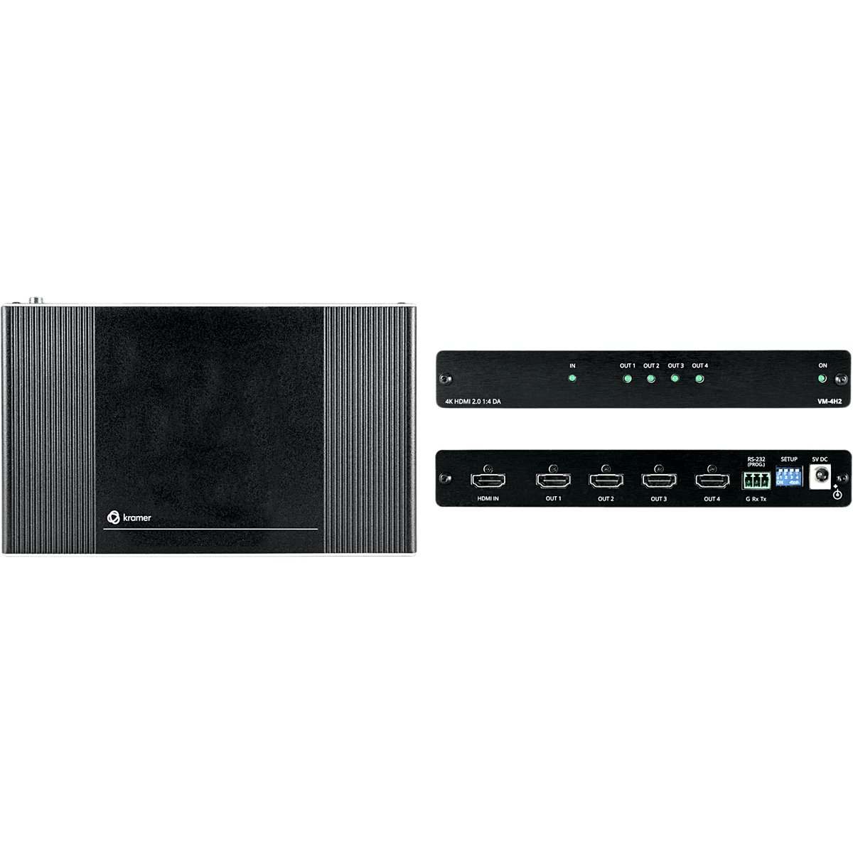 Distribuidor Amplificador HDMI 1:4 | 4K@60Hz (4:4:4) | HDR10 | HDCP 2.2 | Ancho de Banda 17.82 Gbps | Manejo Inteligente EDID | RS-232 | Mega TOOLS™