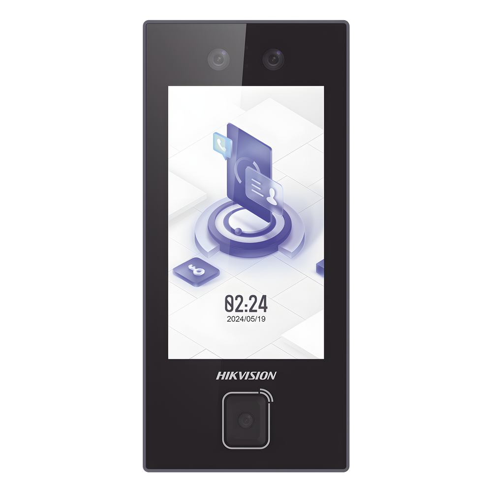 Terminal Facial MinMoe DS-K1T344MBWX-QRE1 / Lector QR Fisico Ultra Rapido / 3000 Rostros / Tarjetas MIFARE / Pantalla 4.5" / Hik-Connect Teams / IP65 / PoE WiFi / HIK-IA / SIP