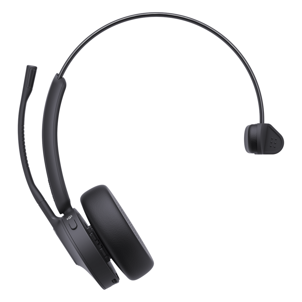 Auriculares mono Yealink BH70 MS Edition/Bluetooth 5.3 con adaptador USB-C y A/35 horas de conversación/Cancelación de ruido con 3 micrófonos