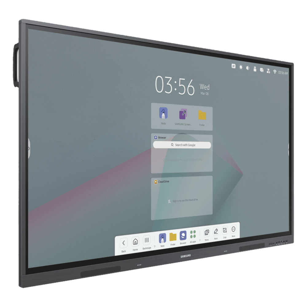 Pantalla Interactiva 65" / Resolución 4K UHD (3840x2160) / Táctil IR / Brillo 400 nits / Android 13 / WiFi 5 y Bluetooth 5.2 / Compatible VESA 600x400