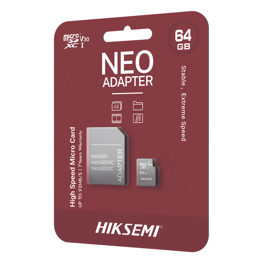 Memoria microSD con Adaptador / 64 GB / Clase 10 / NAND TLC / 92 MB/s Lectura / Multipropósito