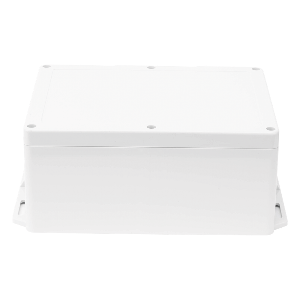 Gabinete Plástico para Exterior (IP65) de 160 x 220 x 100 mm Cierre por Tornillos Metálicos. Tiene Orejas para instalación a muro.
