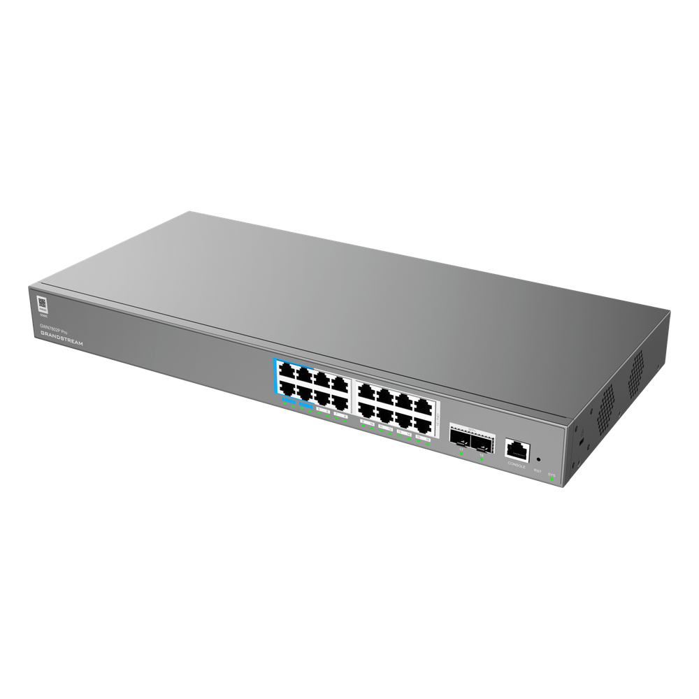 Switch de Red Empresarial Capa 2++ / Serie GWN7800 Pro / 8 a 48 Puertos Gigabit Ethernet / 2 SFP+ a 6 SFP+ / PoE/PoE+/PoE++ / Stacking hasta 8 Dispositivos / GDMS Cloud / GWN Manager