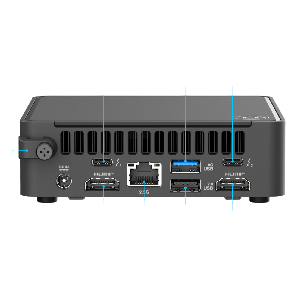 Mini PC NUC / Core i5 -210H / WiFi 7 y 2.5 GbE / Bluetooth / 2x HDMI 2.1 / incluye Memoria RAM, SSD y S.O. / Incluye Fuente