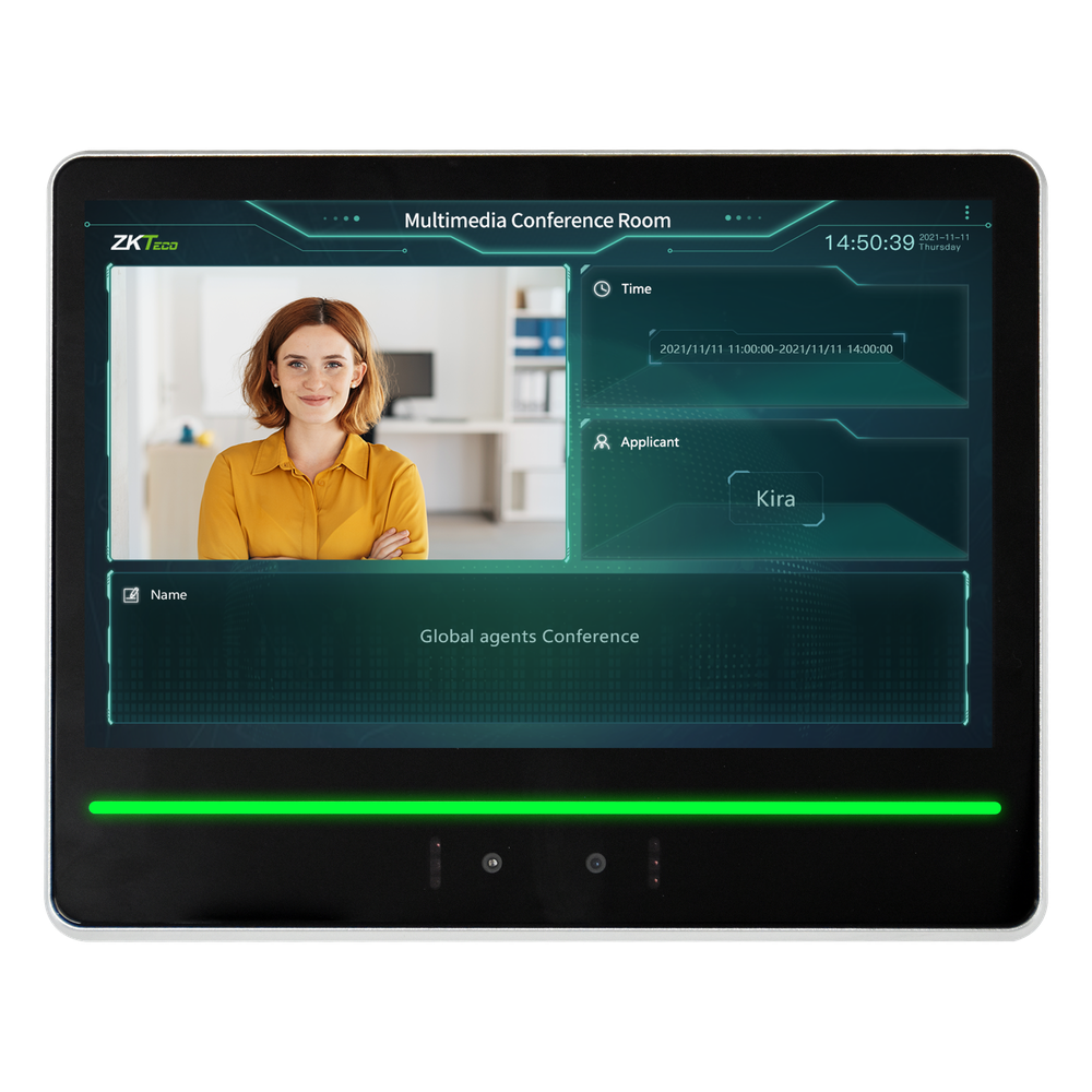 Terminal de Verificación Facial / Pantalla Táctil 10.1" / Autenticación Dual Rostro-Tarjeta / Cámara Binocular 2MP WDR / Capacidad 10,000 Rostros / WiFi 2.4 GHz / Android 7.1