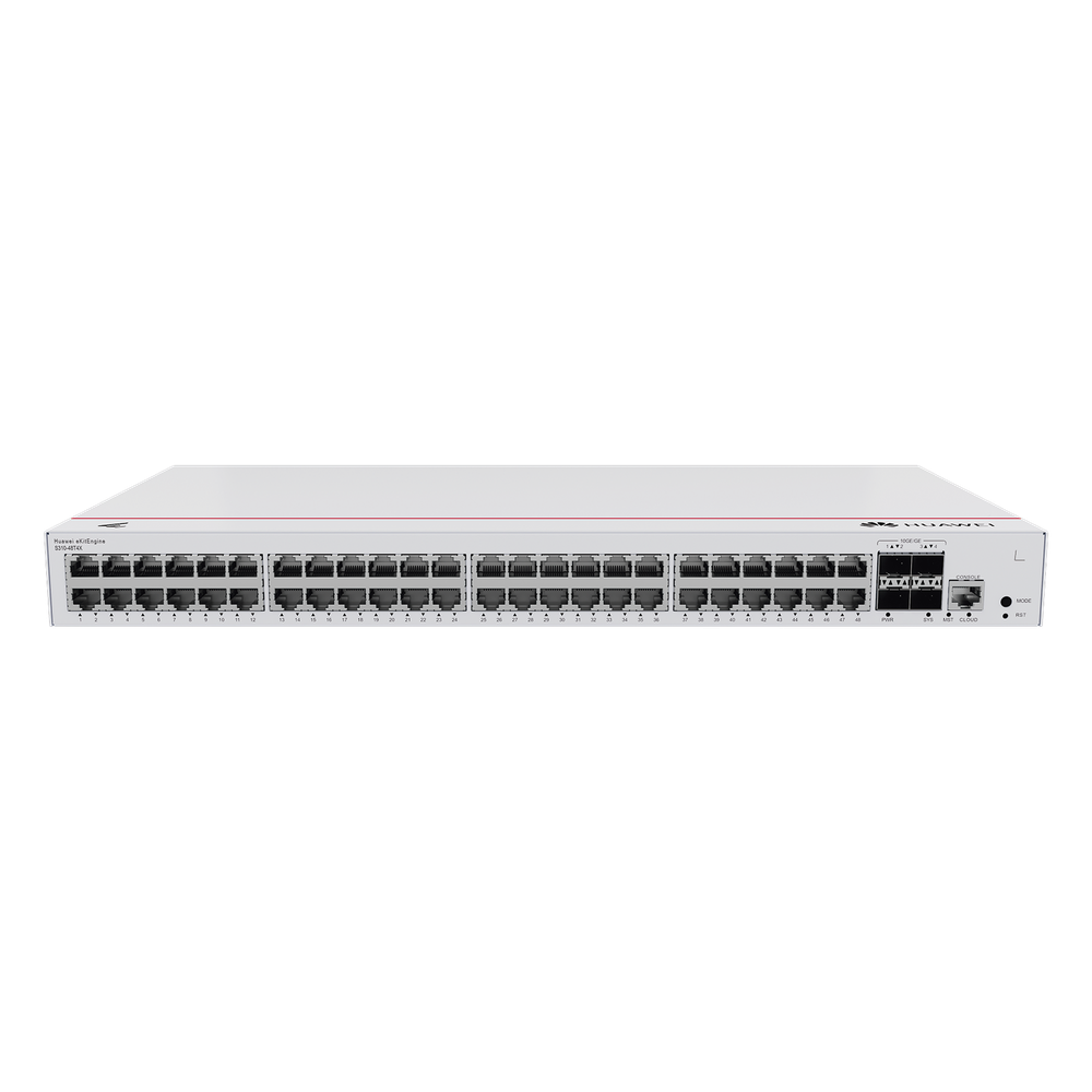 Switch de Distribución/Core Gigabit Administrable Capa 3 / 48 puertos 10/100/1000 Mbps / 4 Puertos 10GE SFP+ Uplink / ERPS / Rutas Estáticas / iStack / Administración Nube Gratis