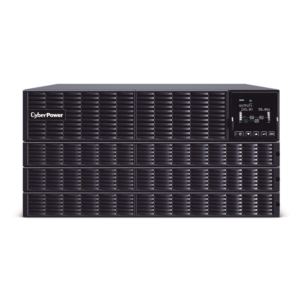 UPS de 10000 VA/10000 W, Online Doble Conversión, 200 - 240 Vac de Entrada, 200 - 240 Vac de Salida, Terminal Hardwired, Onda Senoidal Pura, Torre o Rack de 6 UR, Con 3 Tomas NEMA L6-30R