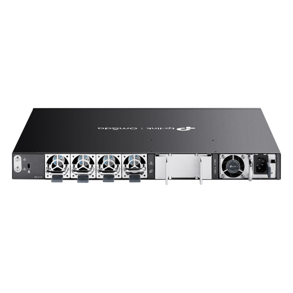 Switch L3 Gestionable Apilable / 48 Puertos Gigabit PoE+ / 6 Ranuras 10G SFP+ / Presupuesto PoE Hasta 1440W / Apilamiento Físico hasta 8 Unidades / Enrutamiento Dinámico OSPF / Gestión Cloud Omada SDN