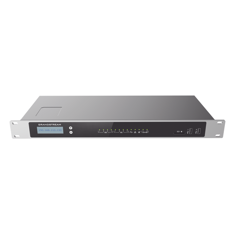Conmutador IP-PBX para hasta 2000 usuarios y 300 llamadas simultaneas, 4FXO, 4FXS, para solución de comunicaciones unificadas y colaboración